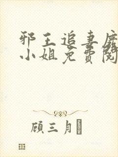 邪王追妻废材四小姐免费阅读全文