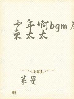 少年啊bgm房东太太