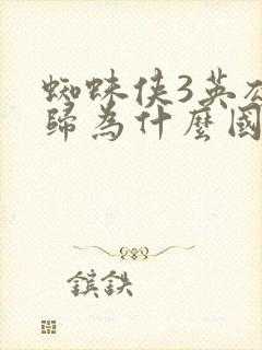 蜘蛛侠3英雄无归为什么国内不上映