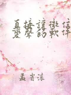 直接让微信语音变声的软件