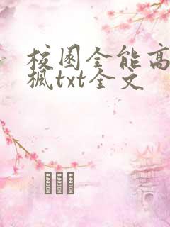 校园全能高手季枫txt全文