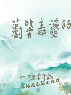 范明主演的电视剧有哪些