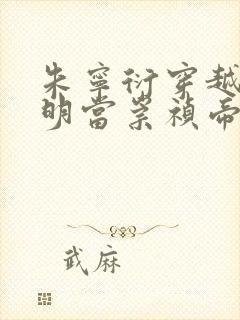 朱宁衍穿越到大明当崇祯帝的小说