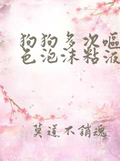 狗狗多次呕吐白色泡沫粘液