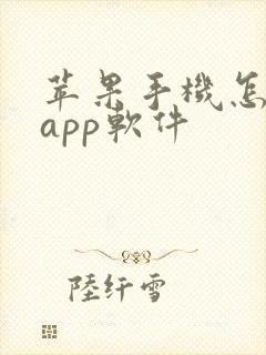 苹果手机怎么下app软件