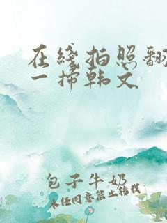 在线拍照翻译扫一扫韩文