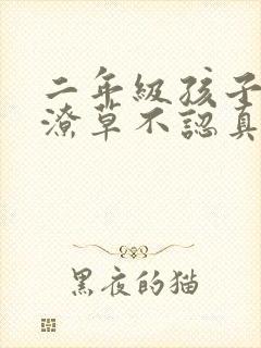 二年级孩子写字潦草不认真写怎么办