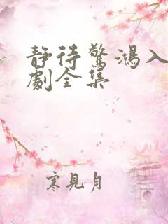 静待惊鸿入瓮短剧全集