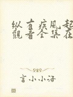 纵有疾风起免费观看全集在线观看