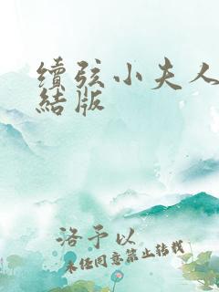 续弦小夫人 完结版