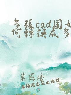多张cad图如何转换成多页pdf