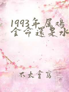 1993年属鸡金命还是水命