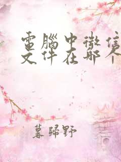 电脑中微信存储文件在哪个文件夹