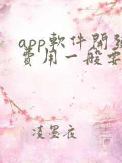 app软件开发费用一般要多少钱