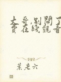 大哥,别闹了免费在线观看完整版