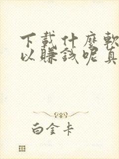 下载什么软件可以赚钱呢真实可靠