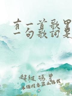 有一首歌里面有一句歌词是我可以