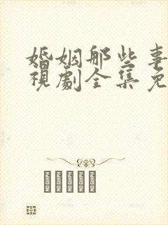 婚姻那些事儿电视剧全集免费观看