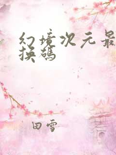 幻境次元最新兑换码