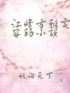 江峰方雅雯沈玉容的小说