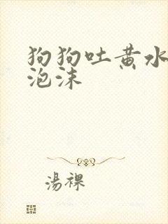 狗狗吐黄水带白泡沫