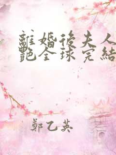 离婚后夫人她惊艳全球完结