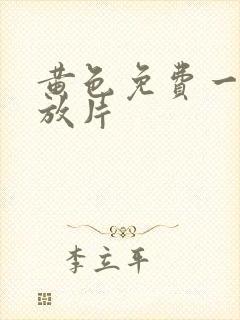 黄色免费一级播放片