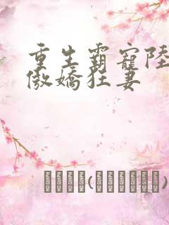 重生霸宠陆爷的傲娇狂妻