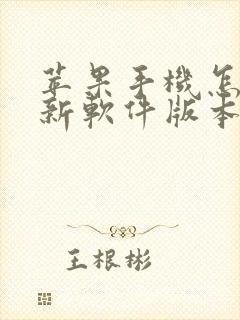 苹果手机怎么更新软件版本