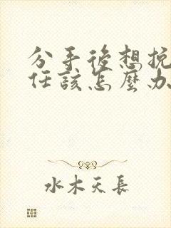 分手后想挽回前任该怎么办