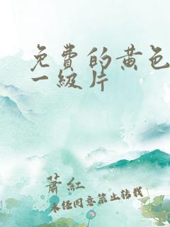 免费的黄色录像一级片