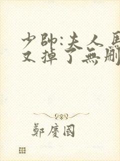 少帅:夫人马甲又掉了无删减全文