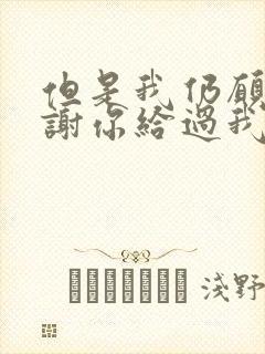 但是我仍愿意感谢你给过我爱情