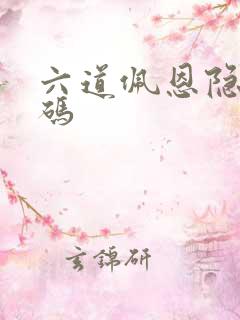 六道佩恩隐藏密码