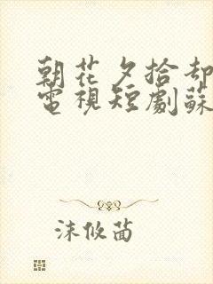 朝花夕拾却已迟电视短剧苏黎