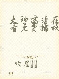 大神高清在线观看免费播放电视剧