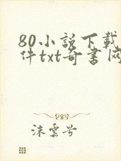80小说下载软件txt奇书网