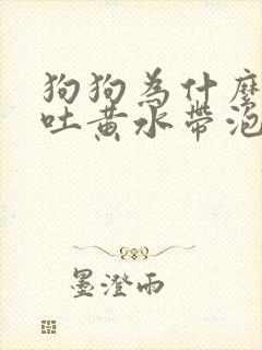 狗狗为什么老是吐黄水带泡沫