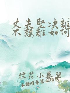 丈夫坚决离婚我不想离如何解决