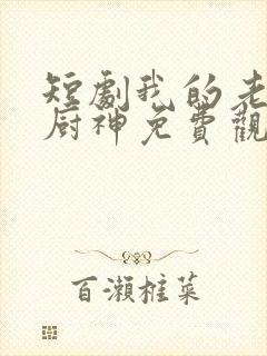 短剧我的老婆是厨神免费观看高清