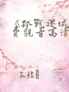 《孤战迷城》免费观看高清