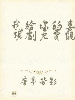 我给你的喜欢电视剧免费观看