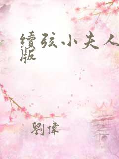 续弦小夫人最新版