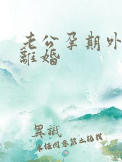 老公孕期外遇要离婚