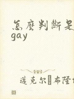 怎么判断是不是gay