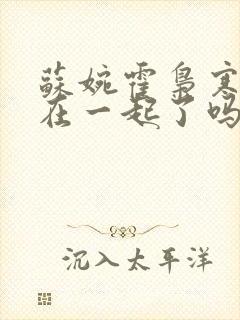 苏婉霍枭寒最后在一起了吗