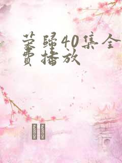 荣归40集全免费播放