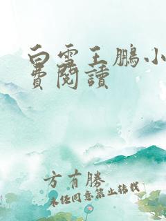 白雪王鹏小说免费阅读