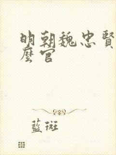 明朝魏忠贤是什么官