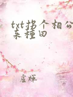 txt拐个相公来种田